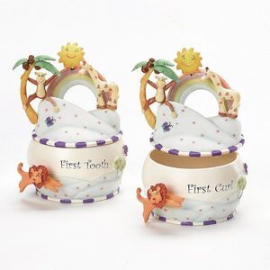 2 new baby heirlooms My First Tooth/hair Curl resin Keepsakes storage newborn